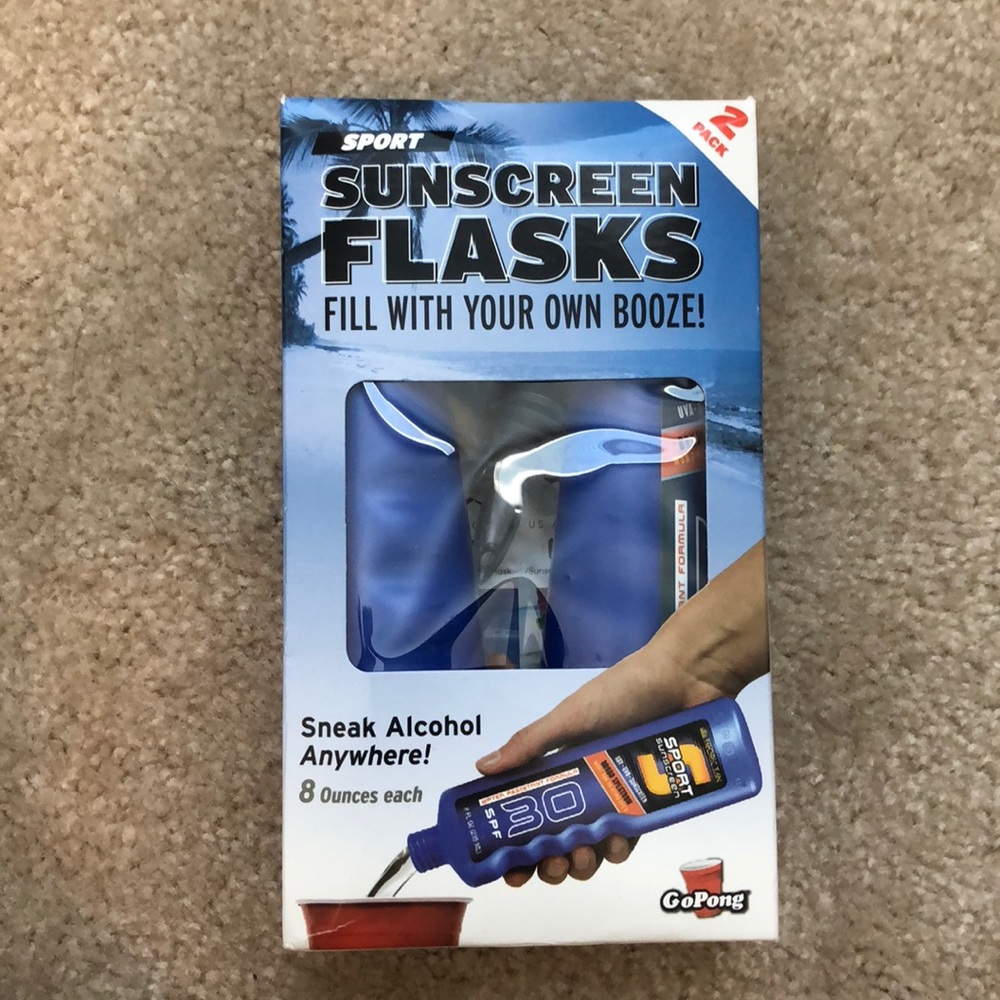 Sunscreen flasks never used